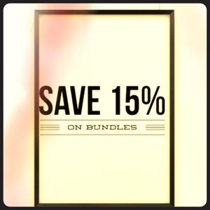 15%OFF ALL BUNDLES OF TWO OR MORE!